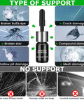 Windshield Chip And Crack Repair Kit For Cars, DIY Car Window Repair Kit No Mixing Needed, fix types shown