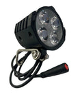 Ultra Bright 12W 300 Lux E Bike Front Headlight with 2 Pin Waterproof Connector for 48V 36V Mountain Bikes Folding Bikes and E Scooters