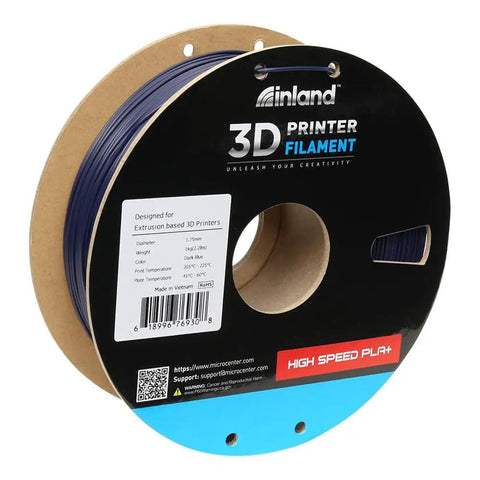 Top Shelf Fast Printing 3D Printing Filament PLA Plus 1.75mm Pro Grade High Speed Material For Killer Precision One Kilogram Heavy Duty Cardboard Spool Smooth Sailing Results In Stunning Dark Blue