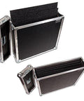 Crew Approved Road Ready ATA Drum Flight Case Built With 1/4 Inch Plywood And Reinforced Aluminum Trim Designed For Touring Musicians Handling The Daily Grind, showing durable black exterior and foam interior.