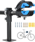 Bike Repair Wall Mount Stand With Adjustable Clamp For Road And Mountain Bikes Heavy Duty Bicycle Rack Hanger For Garage Or Home Workshop Sturdy Wall Mount Workstand For Easy Maintenance And Quick Repairs, shown with adjustable clamp and hardware