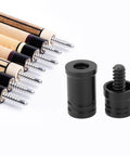 Pro Grade Joint Protector Set For Pool Cues That Shields Shaft And Joint Threads Prevents Joint Pin And Collar Chips Fits 3/8 By 10 And 22 By 55mm displayed with pool cue joints
