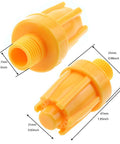 5-In-1 Wind Jet Air Nozzles Set for Industrial Cooling and Blowing, Plastic Fan Nozzles With ABS Build, measurements shown