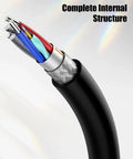 Internal structure of 15 Ft PTO Control Cable With 2 Inch Black Knob For Dump Trucks And Heavy Equipment Replacement 55199