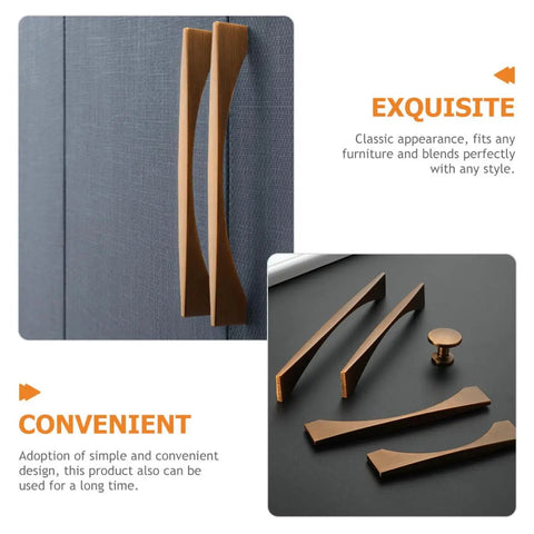 Vintage Coffee Bronze Zinc Alloy Cabinet Handles 2 Pack Drawer Pulls for Furniture Kitchen Wardrobe Closet Doors Classic Retro Hardware for Dresser Cabinets And DIY Renovations, shown on a cabinet.