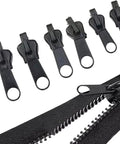 Six Pack Universal Instant Fix Zipper Repair Kit With Easy Slider Replacement For Metal Plastic And Nylon Zippers No Sewing Required For Jackets Bags Backpacks And Craft Projects