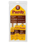 Three Piece XL Paint Brush Set With One Inch Dale One And A Half Inch Glide And Two Inch Sprig in packaging for all paints and stains.