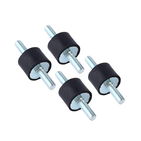Heavy Duty Rubber Vibration Isolator Mount For Compressors Gasoline Engines Pumps And Welders, Quiet Shock Damper With M6 Threaded Studs, Reduces Noise Vibration And Equipment Wear In Industrial Machines, black rubber mounts with M6 studs