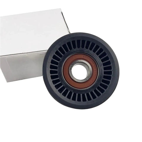Heavy Duty Accessory Drive Belt Idler Pulley For Subaru Brz 2013 To 2020, CNC machined, black, with a central bearing.