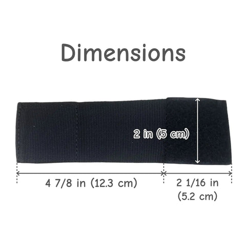 Durable Nylon Diving Scissors Strap Pouch dimensions showing 4 7/8 in length, 2 1/16 in width, for BCDs and gear belts