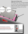 Heavy Duty Full Electric Pallet Jack With Lithium Battery Motors Lift Truck 4400 Lbs Capacity on a slope showing motor features.
