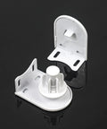Heavy Duty Roller Blind Repair Kit With Brackets And Mounting Hardware For 32mm Tubes, white finish brackets on black background