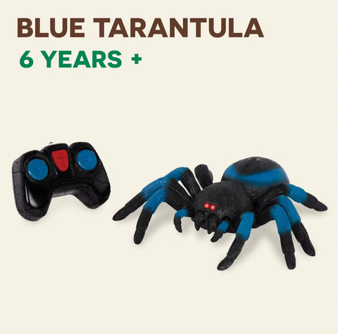 Remote Control Tarantula For Kids With LED Eyes Realistic Spider Toy With Moving Legs Fast Speed And 360 Degree Spin Blue RC