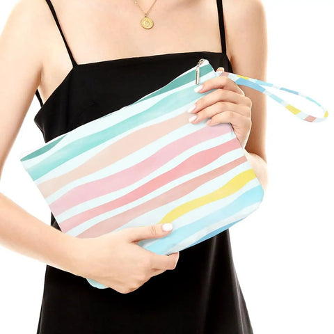 Waterproof Wet Dry Bag Large Travel Organizer Zip Pouch For Swimsuits Diapers Toiletries And Makeup Hangable Handle Design