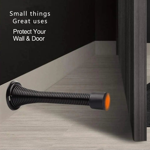 30 Pack Rubber Door Stopper Tips Replacement Caps, Durable Silicone Bumpers For Wall And Floor Protection shown installed