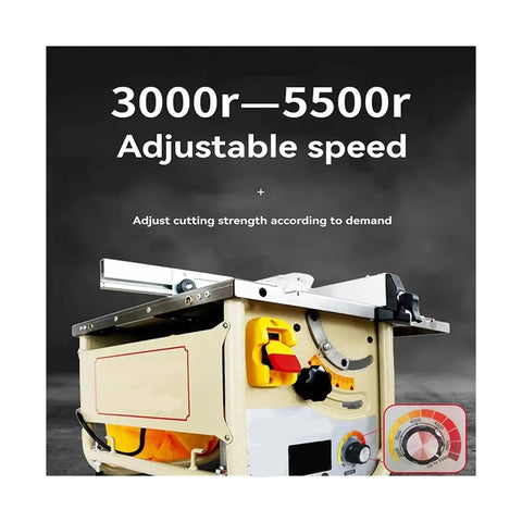 Badass Portable Woodworking Table Saw With Beefy Electric Motor And Quick 45 Degree Fence Locks For Dust Free Diy Carpentry And Slick Finish Cuts Around The House Today with adjustable speed control.