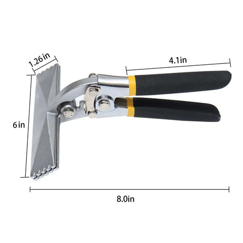 6 Inch Offset Hand Seamer For Sheet Metal With Precision Quarter Inch Increment Markings For Bending And Flattening Metal In Tight Spaces, Durable Pliers For Everyday Metalworking