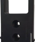 Locking Tool Holder For Kobalt 24V Tools, 4 Pack, Black, close-up of one snap in lock tight mount with two holes.