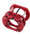 Red aluminum lifter base from Metal Router System Kit For DIY Router Table Build With Durable Base Plate And 4 Jaw Clamps, Lifter Base For Dope Woodworking Projects, Insert Plate Not Included, Easy Install And Use.