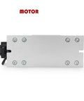 CNC Fourth Fifth Axis Rotary Harmonic Drive Reducer Dividing Head Gearbox With 50 To 1 Speed Ratio And Pneumatic Motors For Beast Mode Precision Milling And Prototyping, silver gearbox housing front view