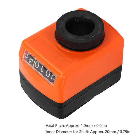 Lightweight Digital Bore Position Indicator With Clear Readout Mechanical Counter for Compact Lathe Machines, orange casing