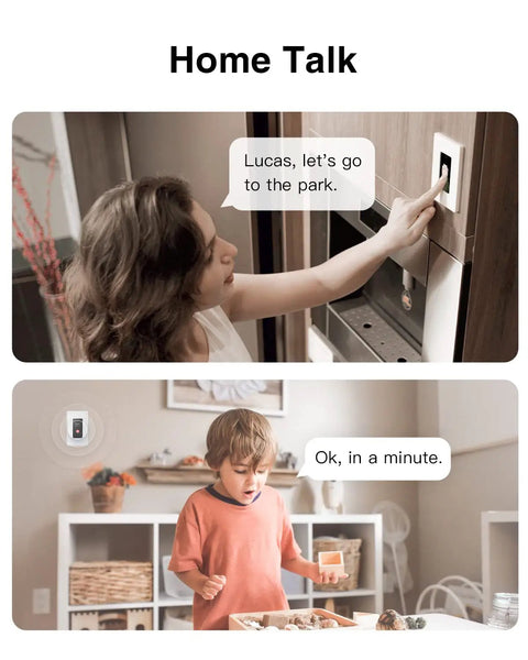 Person using a touchscreen smart dimmer switch for single pole and 3 way wiring, Wi Fi enabled dimmable light switch, app control.