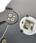 Close-up of Yamaha Outboard Remote Control Box 10 Pin 16 Ft Cable Side Mount showing screws on 703 series 2 stroke engine case