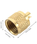 Professional Grade Beefy Brass Refrigeration Valve Caps With Slick Knurled Nozzles For Ac Systems And Coolant Lines Leak Proof Field Service Covers No Sweat Maintenance 30 Pack close up of brass valve cap
