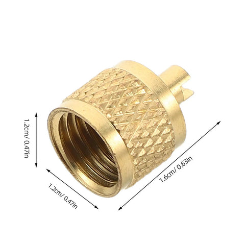 Professional Grade Beefy Brass Refrigeration Valve Caps With Slick Knurled Nozzles For Ac Systems And Coolant Lines Leak Proof Field Service Covers No Sweat Maintenance 30 Pack close up of brass valve cap