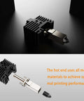 Pro Grade P1P P1S Hardened Steel Hotend Kit With Fan For P1 Series 3D Printer showing metal heating block and nozzle
