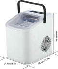 No Fuss Countertop Ice Maker Drops Nine Chill Cubes In Seven Flat Minutes With A Solid Twenty Two Pound Daily Yield Self Cleaning Feature shown from the side.