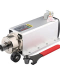 Heavy Duty 4.5Kw Square Air Cooled Motor With Er25 Spindle Delivering 18000Rpm and included tools for CNC milling setup.