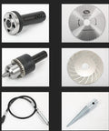 Components of Pro Grade Jewelry Polisher Buffer Bench Lathe Set With Jade Grinder And Flexible Shaft Mini Table Saw Polishing Tool