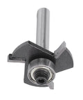 T Shaped Router Bit With One Quarter Inch Shank, Three Teeth Ball Bearing Slotting Cutter For Wood And Plywood