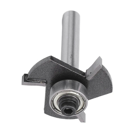 T Shaped Router Bit With One Quarter Inch Shank, Three Teeth Ball Bearing Slotting Cutter For Wood And Plywood
