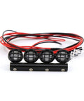 Dope RC Car Light Strip Kit For WPL 1:18 And 1:24 Trucks, 4 roof lamp beads with wires shown, durable plastic upgrade part
