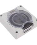 Beefy Nema L14-50R Industrial Locking Power Outlet 50amp 250volt Wall Mount Receptacle showing transparent cover and durable PA66 housing.