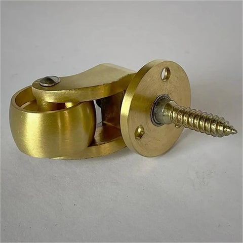 Brass gold swivel wheel caster from 4PCS/Lot Casters Wheels for Furniture, screw insert for sofa, chair, cabinet.