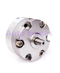Heavy Duty Single Vane Pneumatic Rotary Actuator Double Shaft Air Cylinder Smooth Swing Rotation Built Tough For Industrial Automation side view showing compact design and shaft.