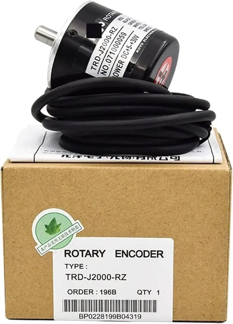 Absolute Rotary Encoder With Integrated Switch TRD J30 RZ on box, coiled cable, corrosion resistant industrial use