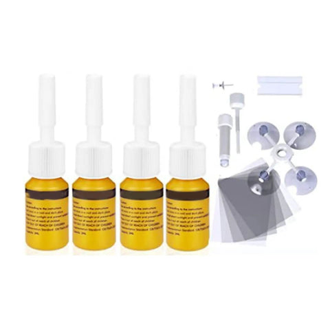 Windshield Chip And Crack Repair Kit For Scratches Quick Fix With Suction Cup Curing No Brainer Five Minute Repair