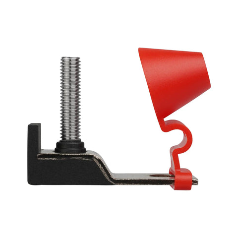 Side view of 90A Marine Battery Fuse And Terminal Block Combo Pack for Boats with visible red cap and metal terminal.