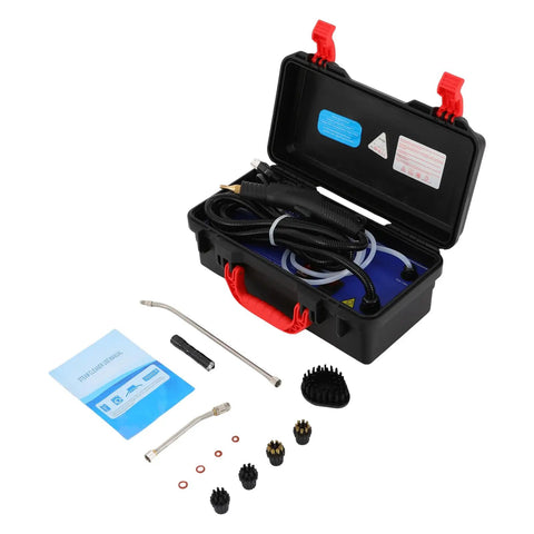 Upgrade your cleaning game with this heavy duty 1700W steam cleaner accessories in storage case, including nozzle and manual.