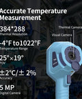 TK6 Thermal Imaging Camera With 384x288 IR Resolution, 25x19 Degree FOV, Manual Focus, 5MP Visual Camera, 3.5 Inch Touch Screen.