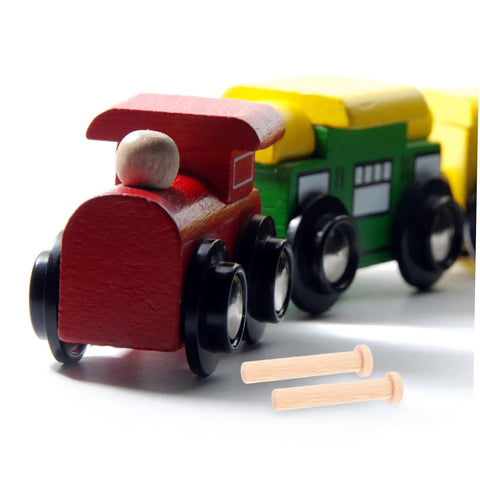 Miniature Wooden T Nails For Crafts And Woodworking With Ergonomic T Head Design That Makes Insertion A Breeze next to toy train