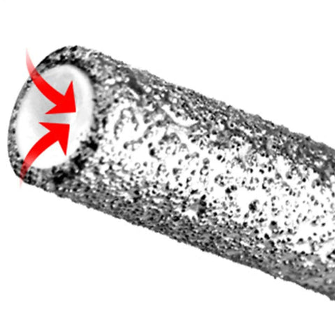 Upgrade Your Drill Game With This Hot Hexagonal Granite And Concrete Hole Saw Kit Featuring Enhanced Cooling Wax For Extended Lifespan Plus Integrated Polishing Handle For Smooth Profiling On Tough Projects. close-up diamond hole saw bit