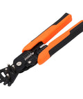 Heavy Duty Yet Lightweight Multi Function Wire Stripper With Slick Comfort Grip And Razor Sharp Chrome Steel Blades for cable stripping.