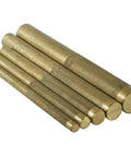 Brass Punches 5 Piece Set For Delicate Metalwork, Softer Punching To Prevent Dents, Chamfered Heads, Knurled Handles For Tight Grips