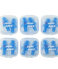 Must Have Soft Silicone Swim Ear Plugs For Adults 6 Pairs Waterproof And Comfortable For Swimming Shower Sleeping Surfing Concerts And Work With Case Medical Grade Odor Free BPA Free in blue cases