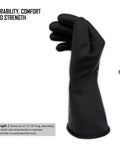 Class 0 Rubber Insulating Electrical Safety Gloves For Linemen And Electricians Size 10 And 11 Inch Cuff Pro Grade
